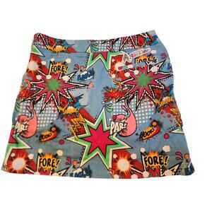 Royal & Awesome Golf Comic/Cartoon Print Skort Size 10